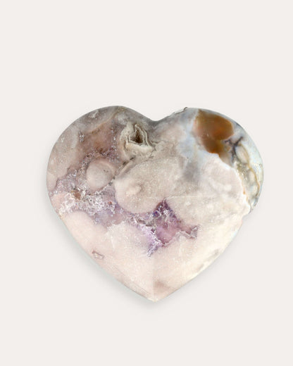 Flower Agate Heart - 29