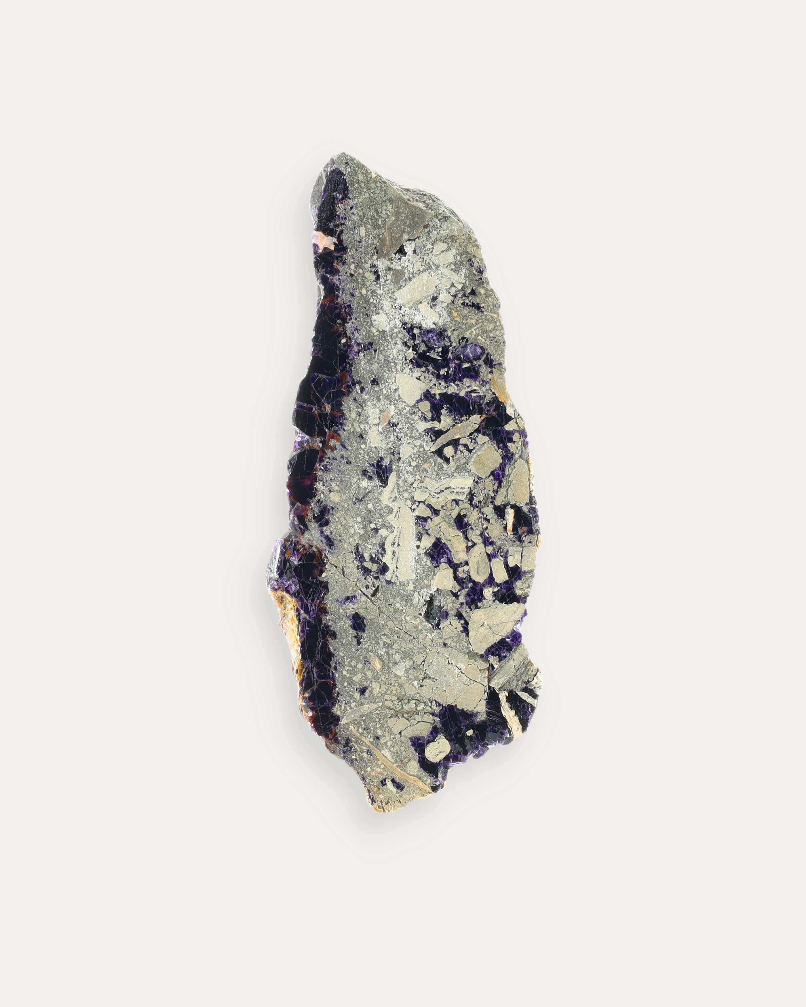 Fluorite With Pyrtie Slab - 22