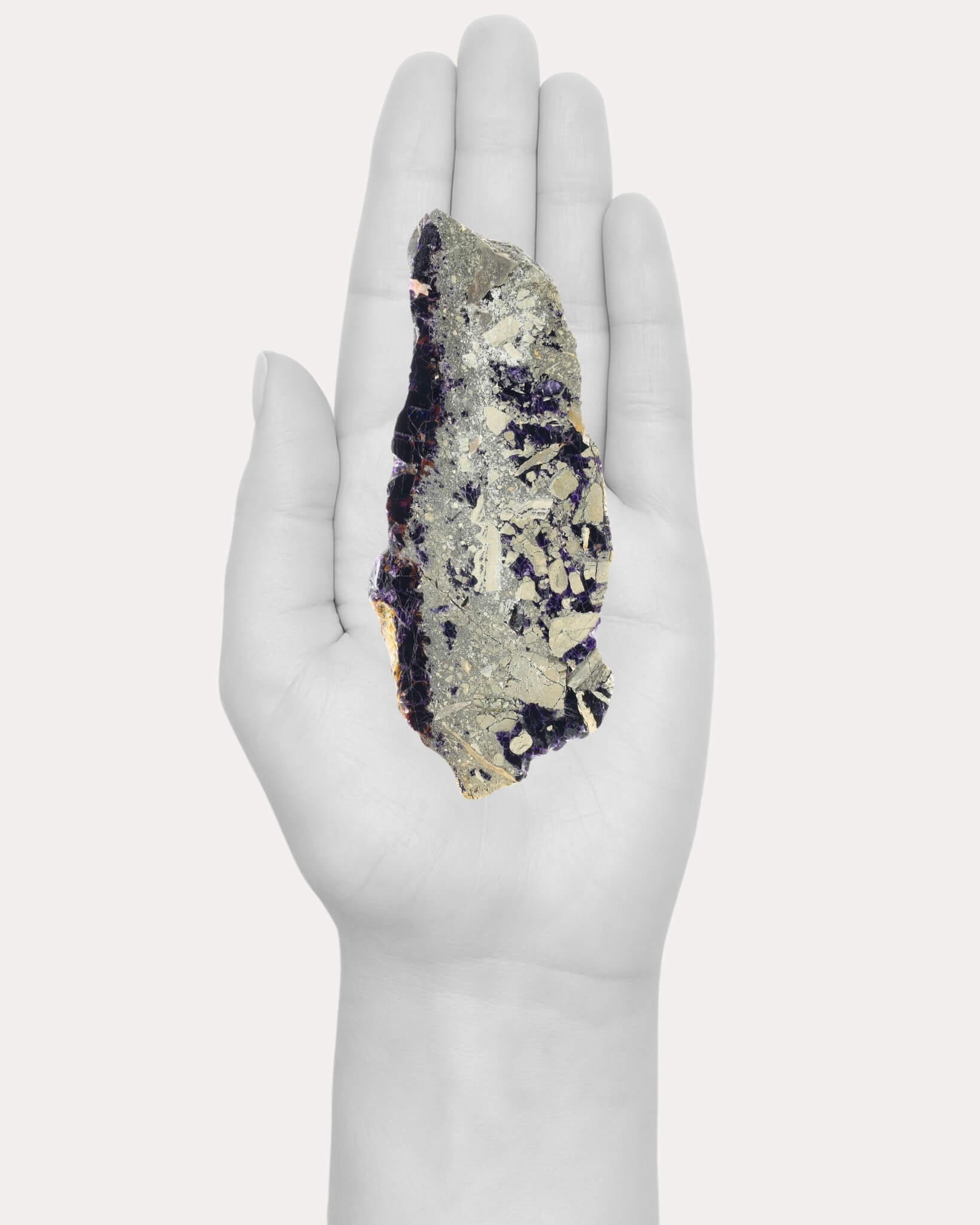 Fluorite With Pyrtie Slab - 22