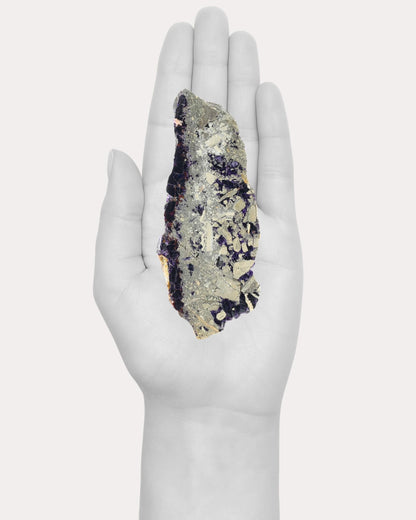 Fluorite With Pyrtie Slab - 22