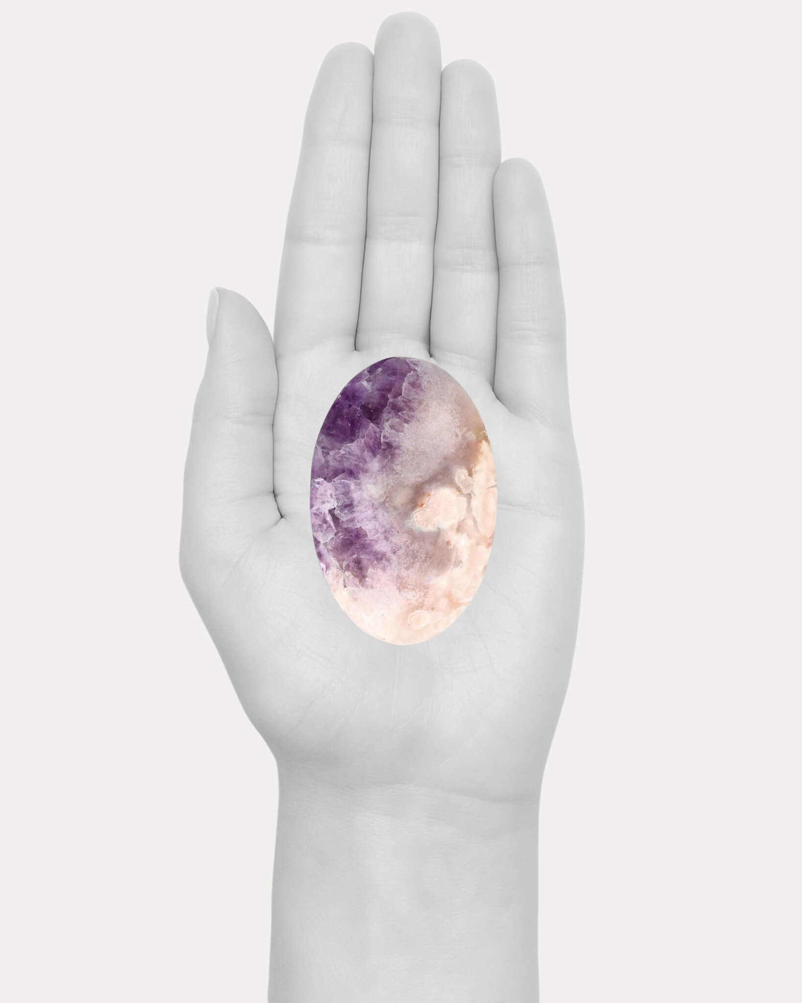 Amethyst Flower Agate Palm - 25H