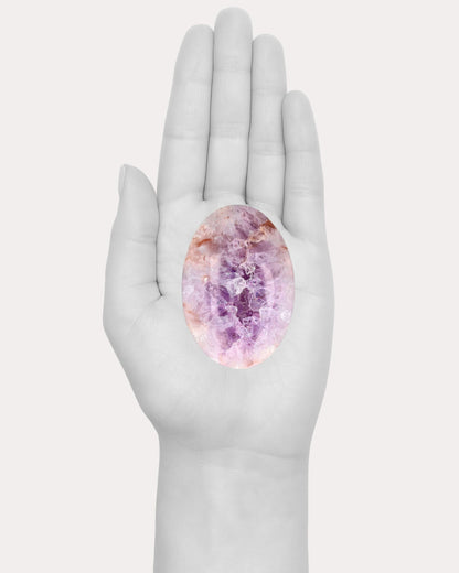 Amethyst Flower Agate Palm - 25G
