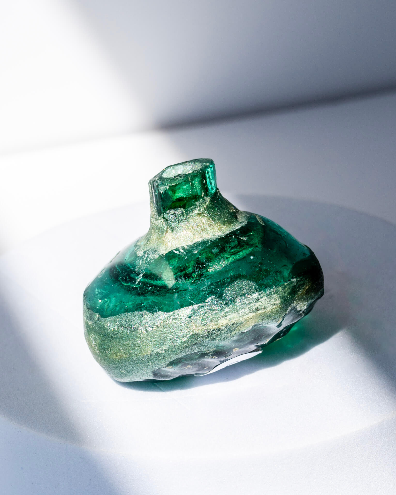 Ancient Roman Glass Bottle Vial - 110