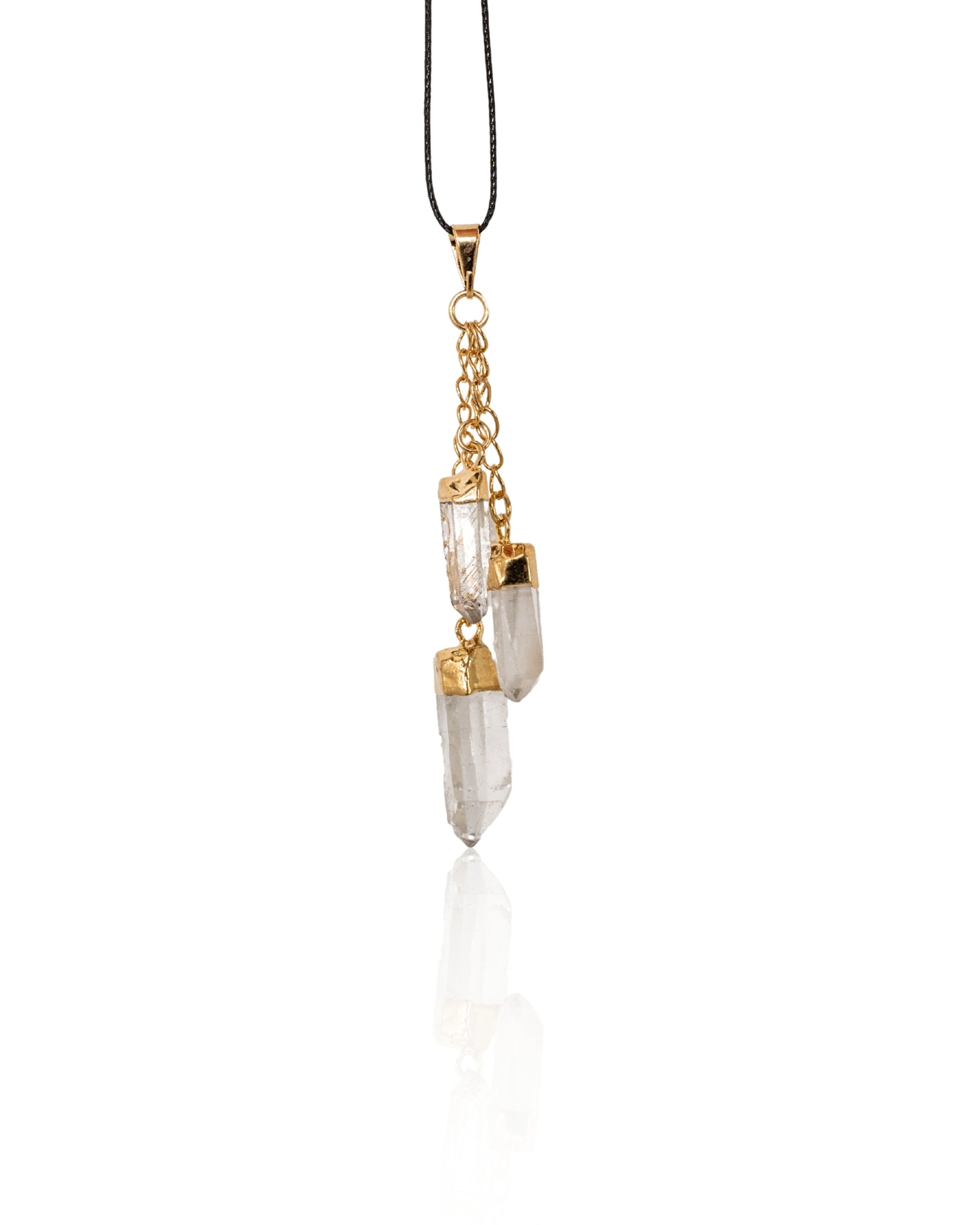 Quartz Crystal Gold key/Phone Charm