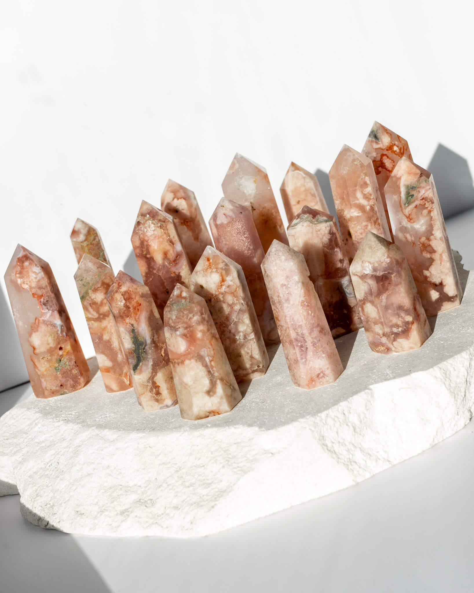 Flower Agate Crystal Point