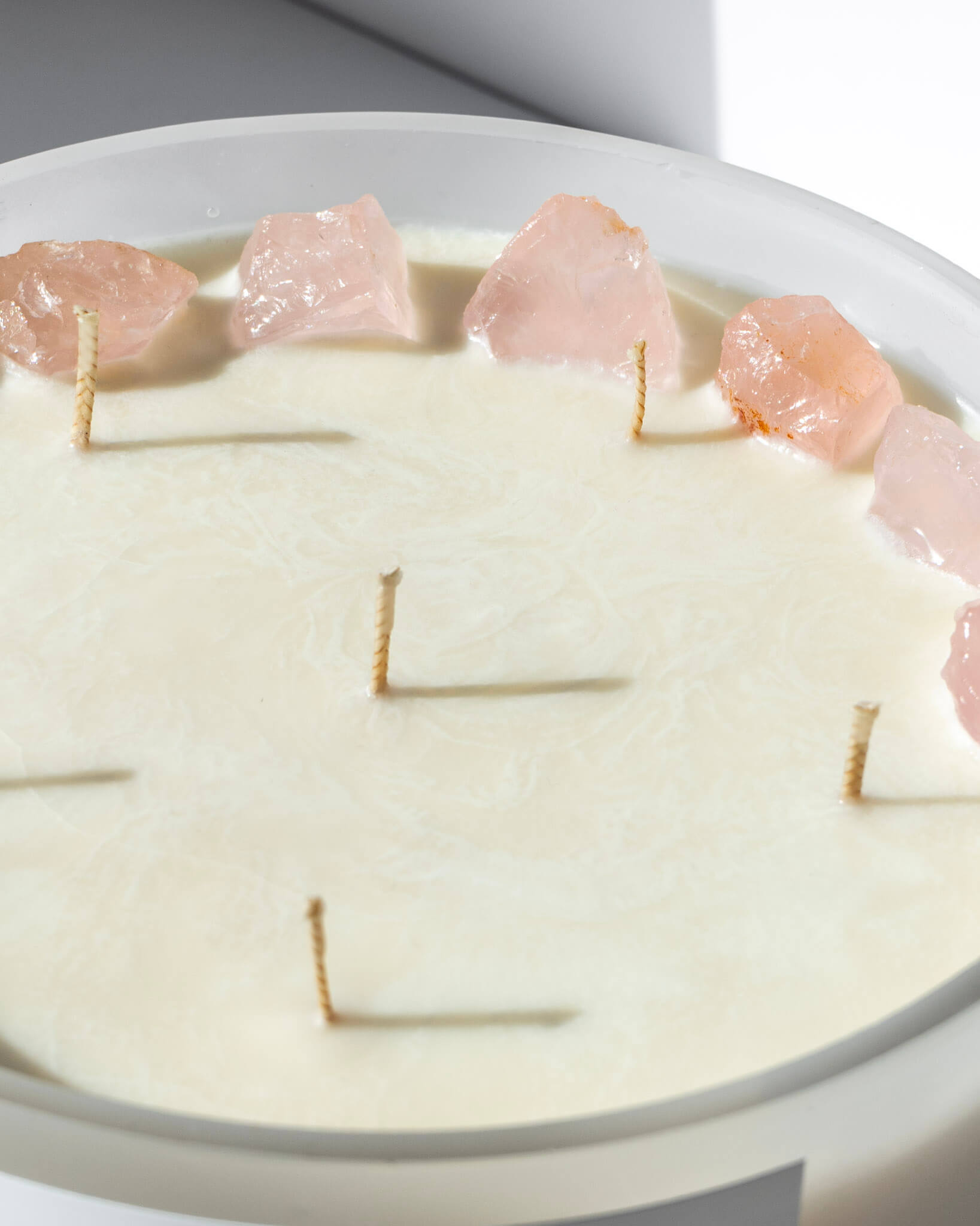 Limited Edition: Rose Quartz 6 Wick Crystal Candle