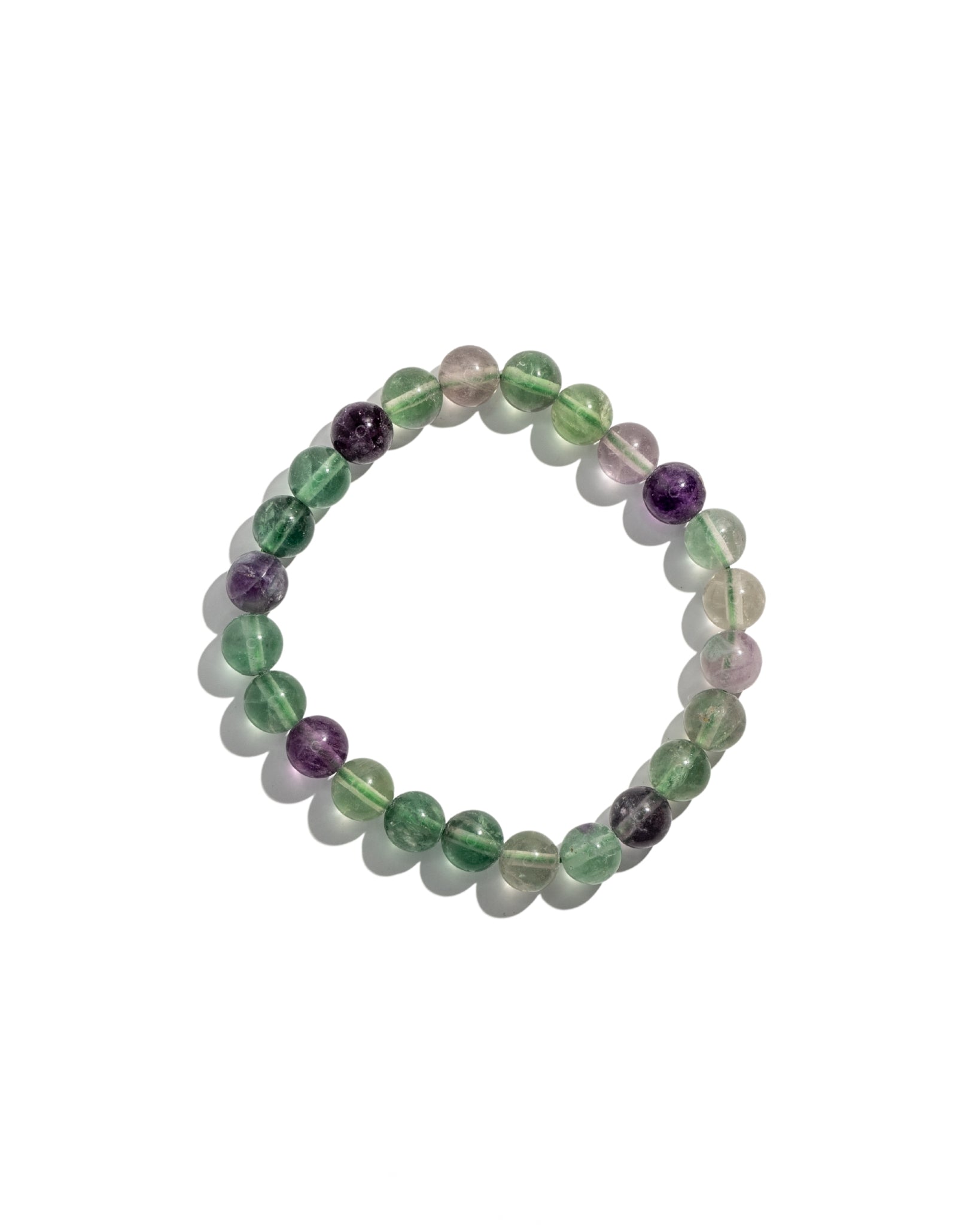 Rainbow Fluorite Bead Bracelet