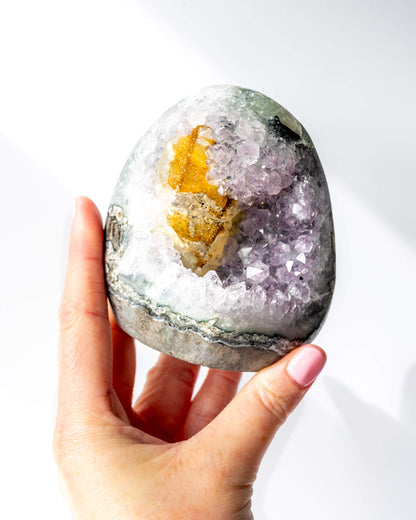 Amethyst with Calcite Healing Crystal