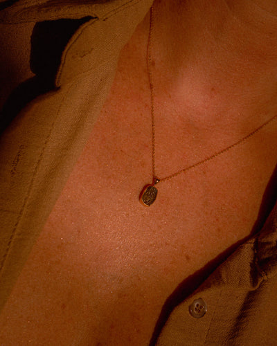 Moldavite Raw Pendant 18K Gold Vermeil Crystal Necklace
