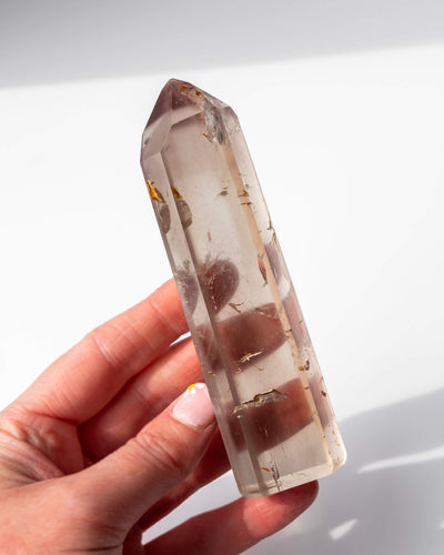 Pink Lithium Quartz Tower Healing Crystal