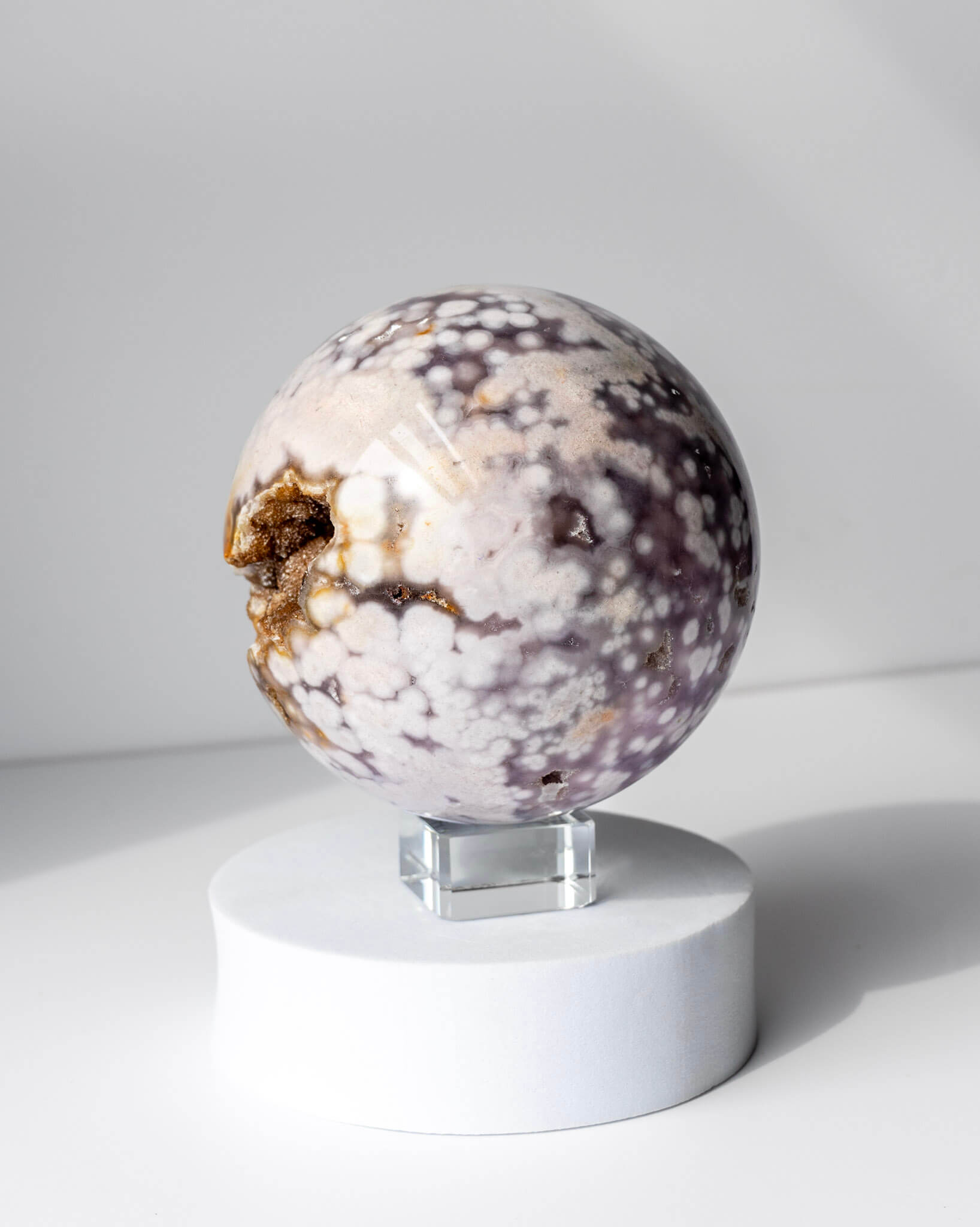 Lilac Flower Agate Sphere - 151