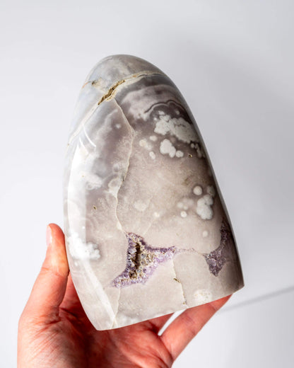 Agate With Amethyst Freeform Healing Crystal