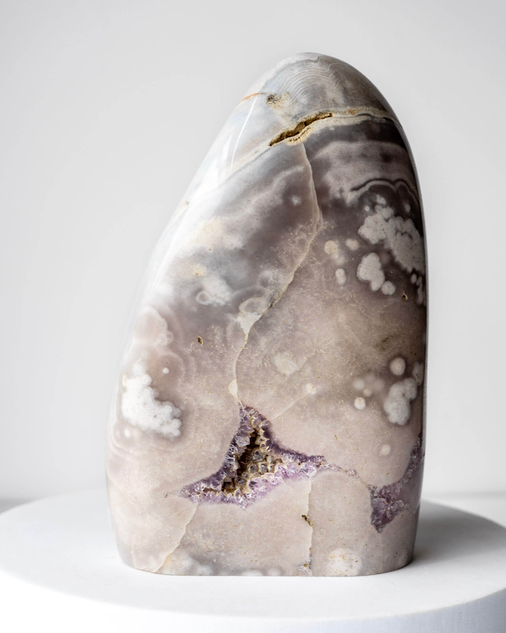 Agate With Amethyst Freeform Healing Crystal