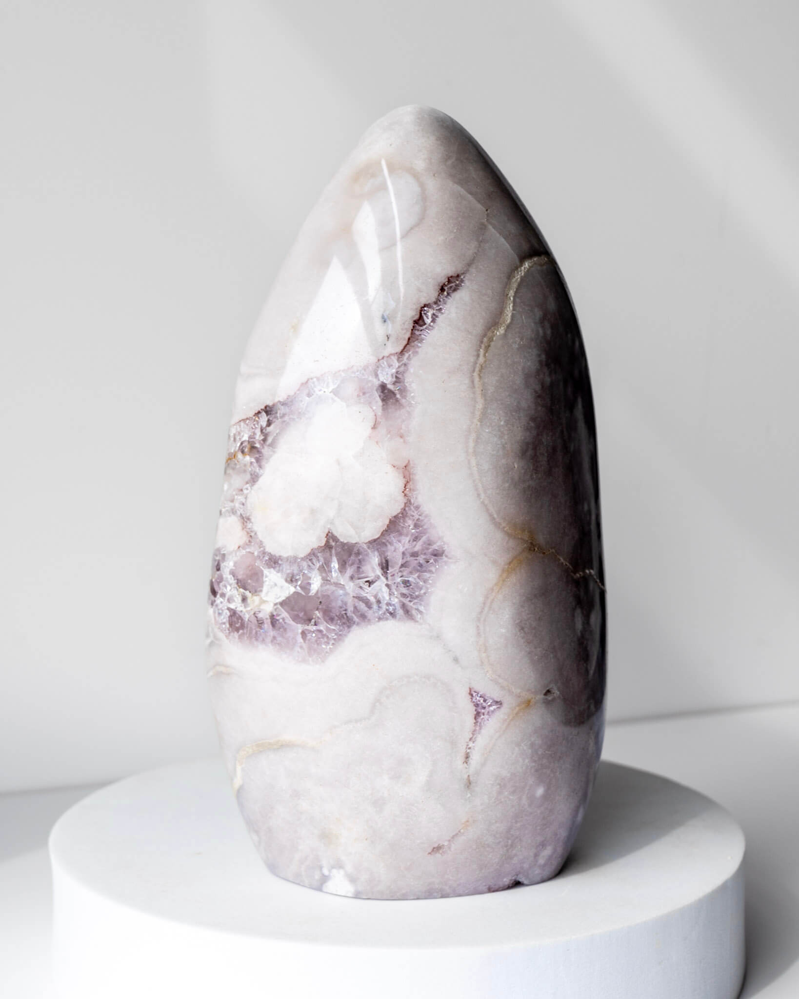 Agate With Amethyst Freeform Healing Crystal