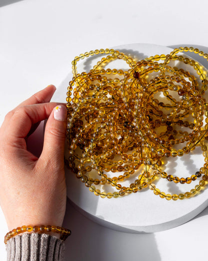 Amber 8mm Bracelet Healing Crystal