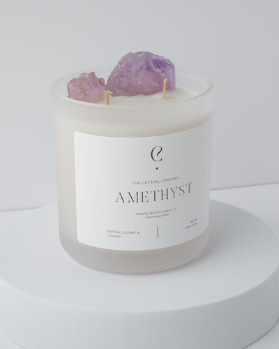 Amethyst Crystal Candle