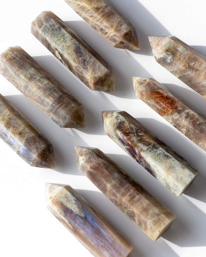 Black Moonstone Point Healing Crystal