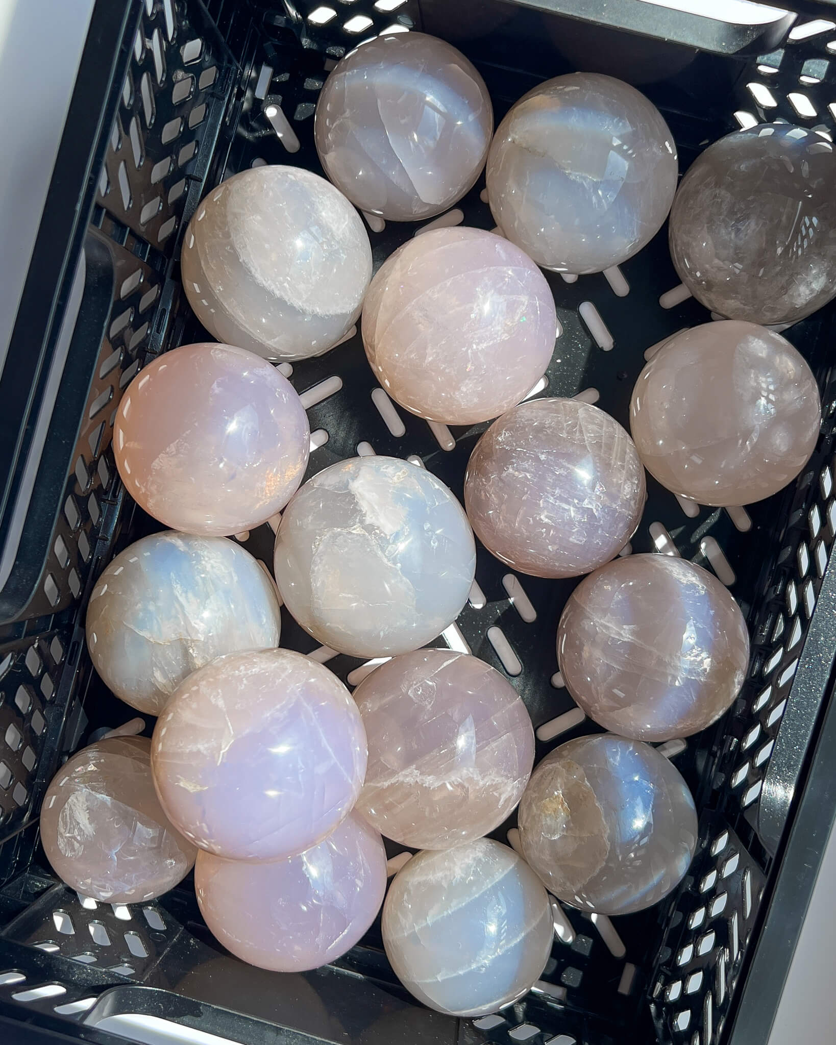 Blue Rose Quartz Sphere Healing Crystal