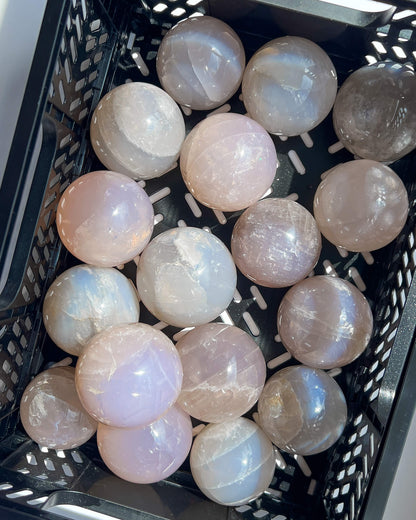 Blue Rose Quartz Sphere Healing Crystal