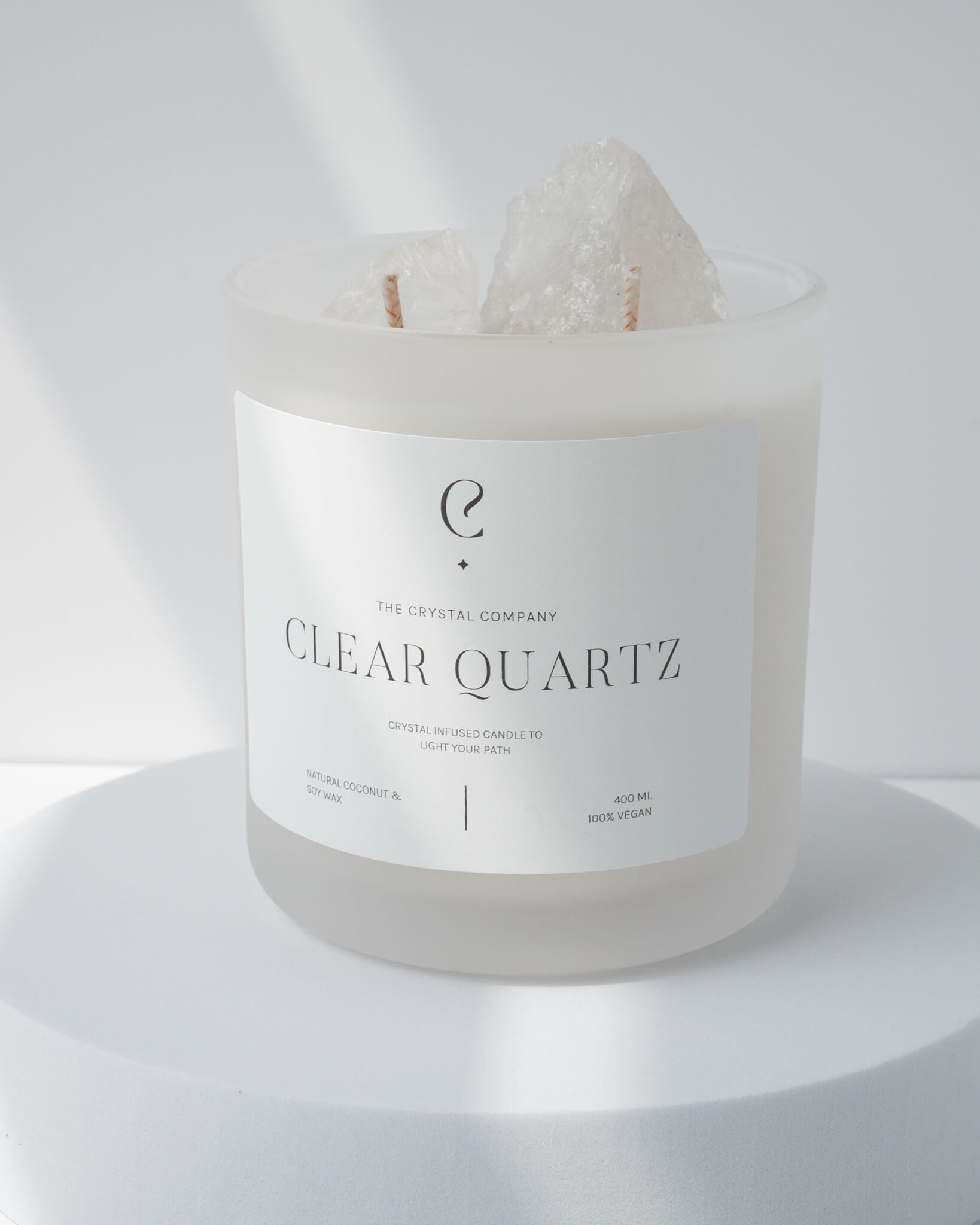 Clear Quartz Crystal Candle Healing Crystal