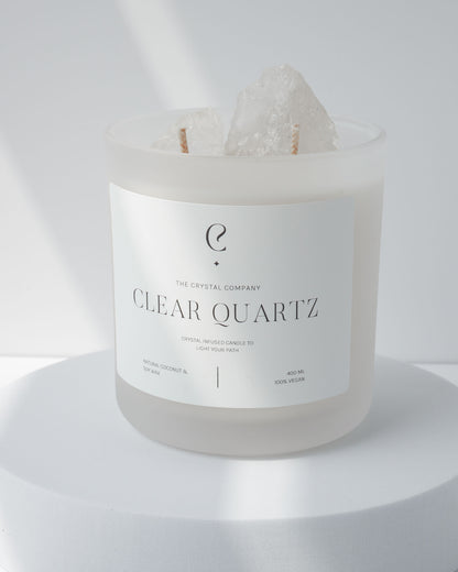 Clear Quartz Crystal Candle Healing Crystal