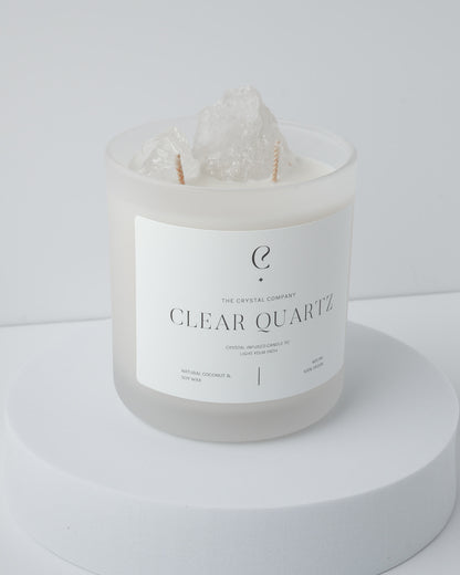 Clear Quartz Crystal Candle Healing Crystal