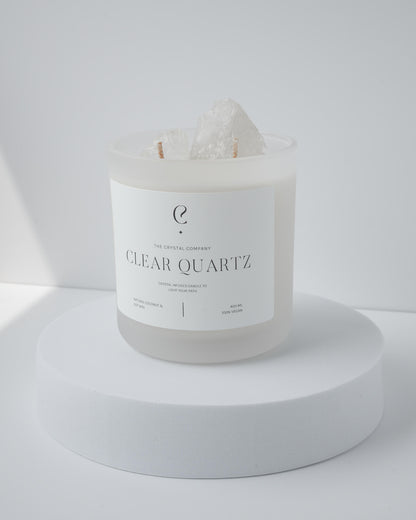 Clear Quartz Crystal Candle Healing Crystal