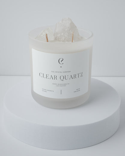 Clear Quartz Crystal Candle Healing Crystal
