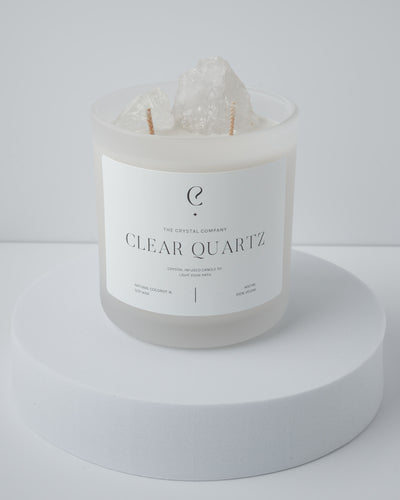 Clear Quartz Crystal Candle