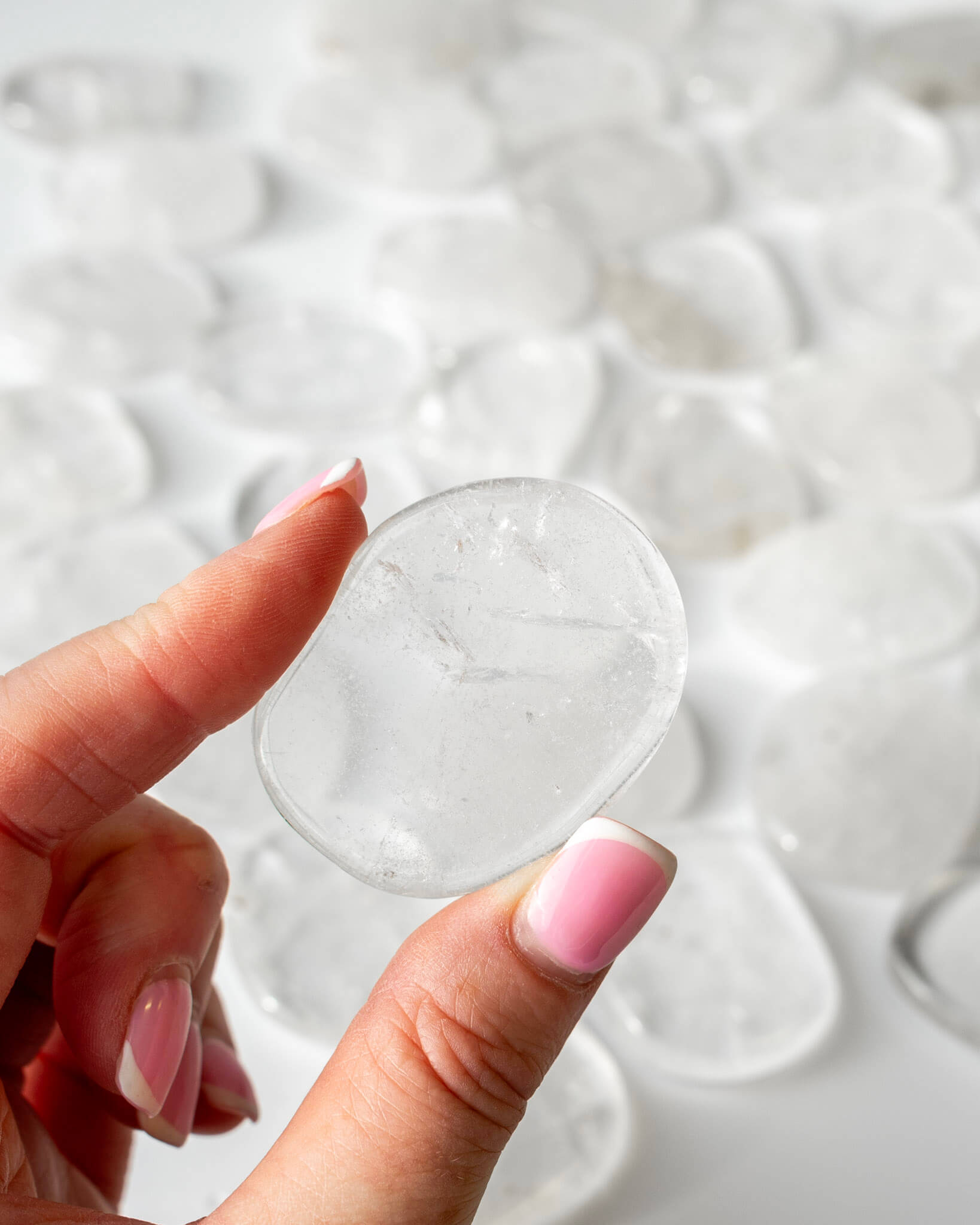 Clear Quartz Worry Stone Healing Crystal