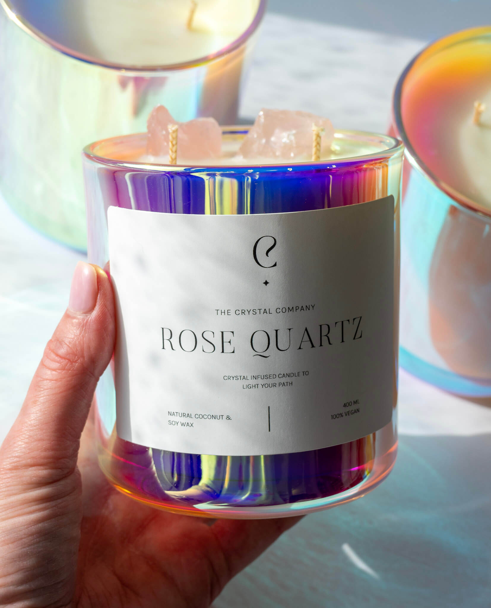 Irridescent Crystal Candle - Limited Edition