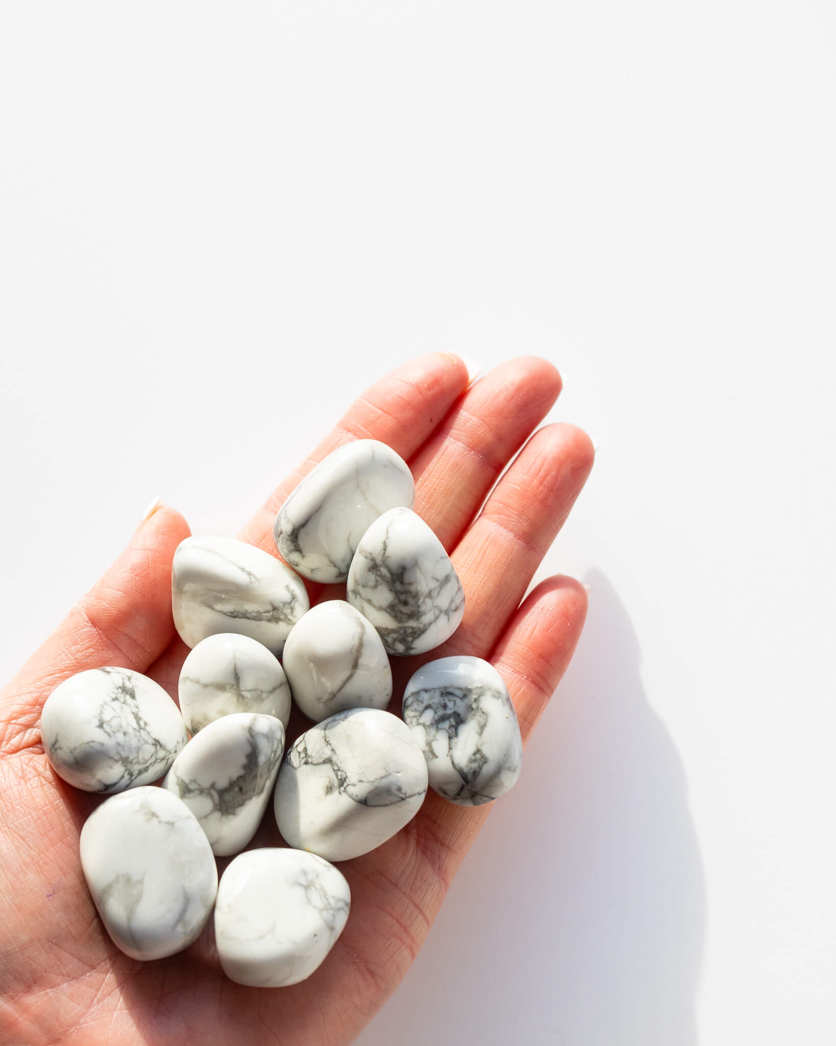 White Howlite Tumble Stone Healing Crystal