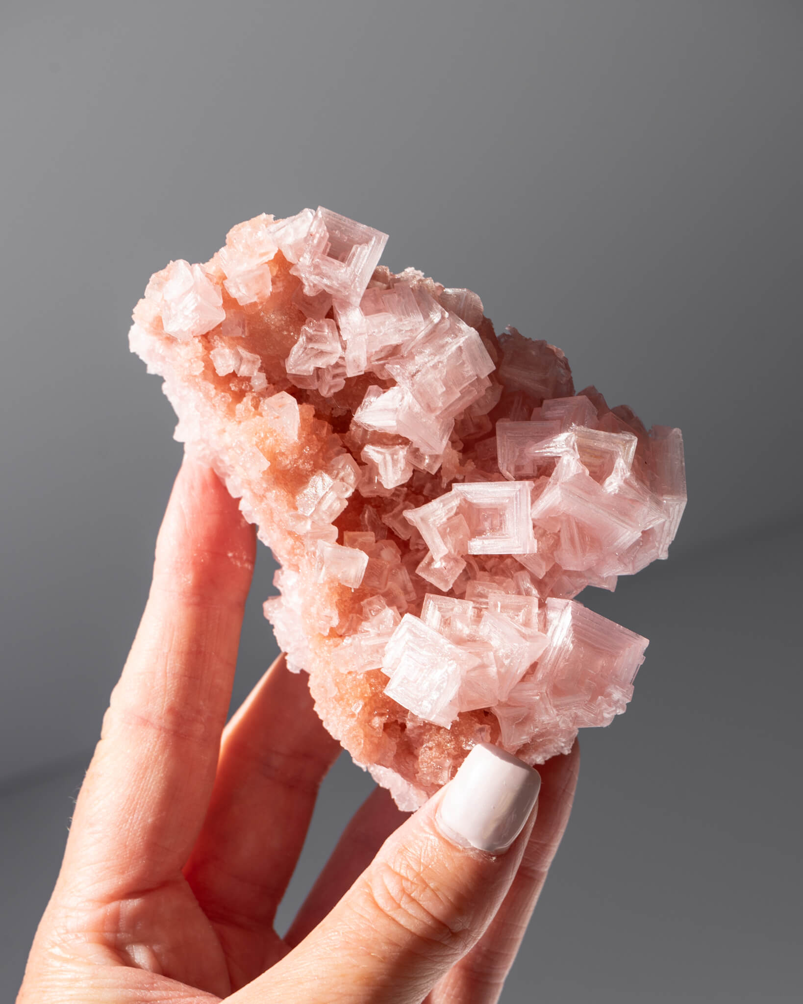Pink Halite Cluster - 55