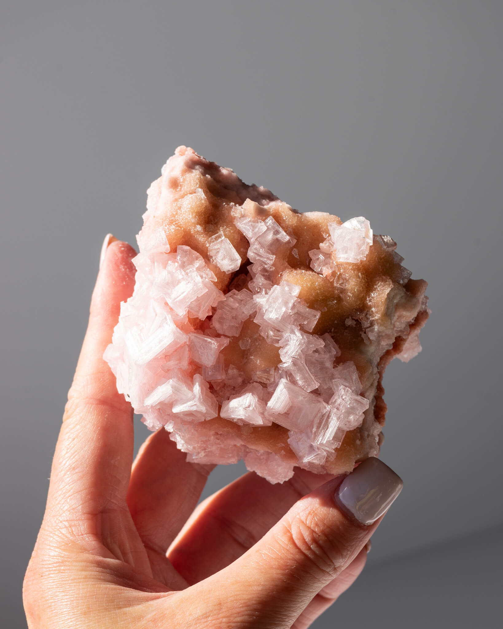 Pink Halite Cluster - 64