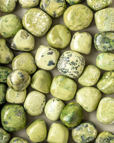 Serpentine & Pyrite Tumble Stone