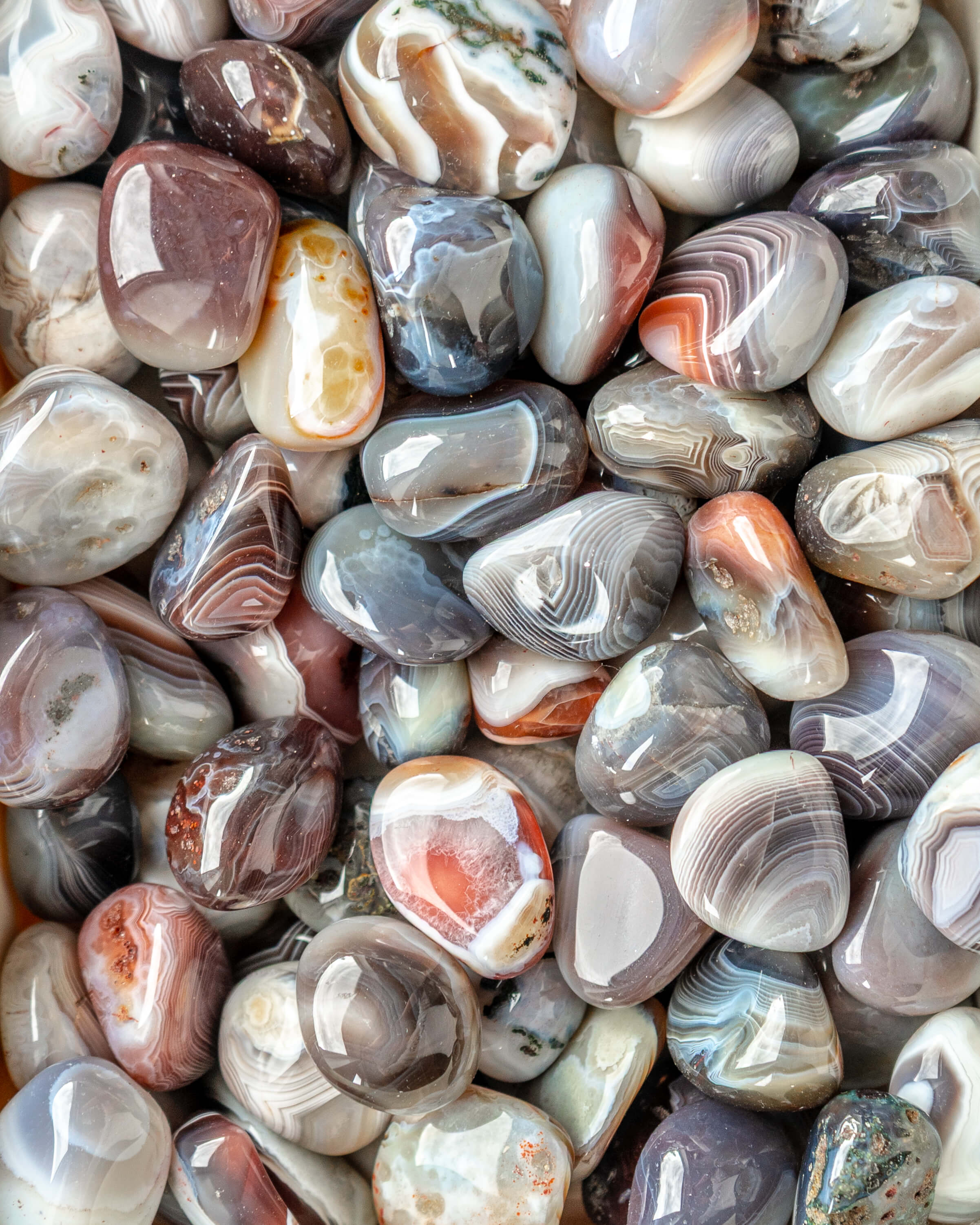 Botswana Agate Crystal Tumble Stone