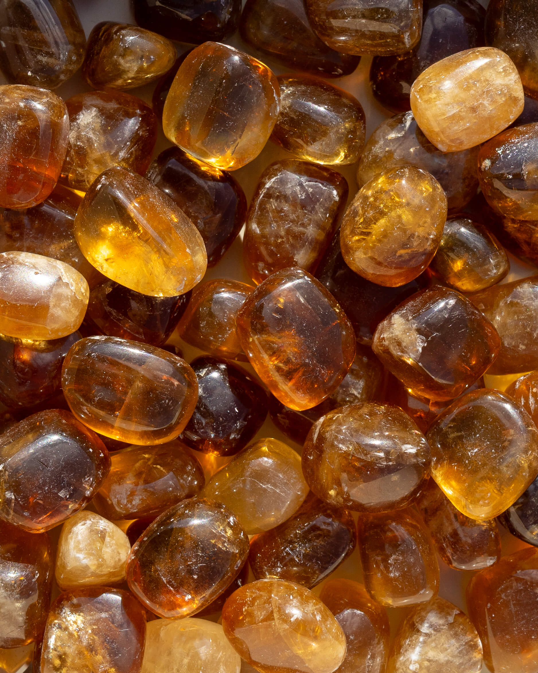 Honey Calcite Crystal Tumble Stone