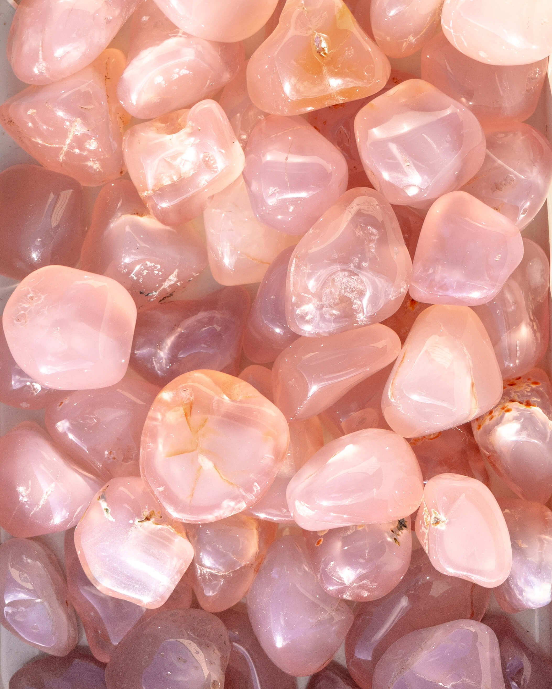 Pink Chalcedony Crystal Tumble Stone