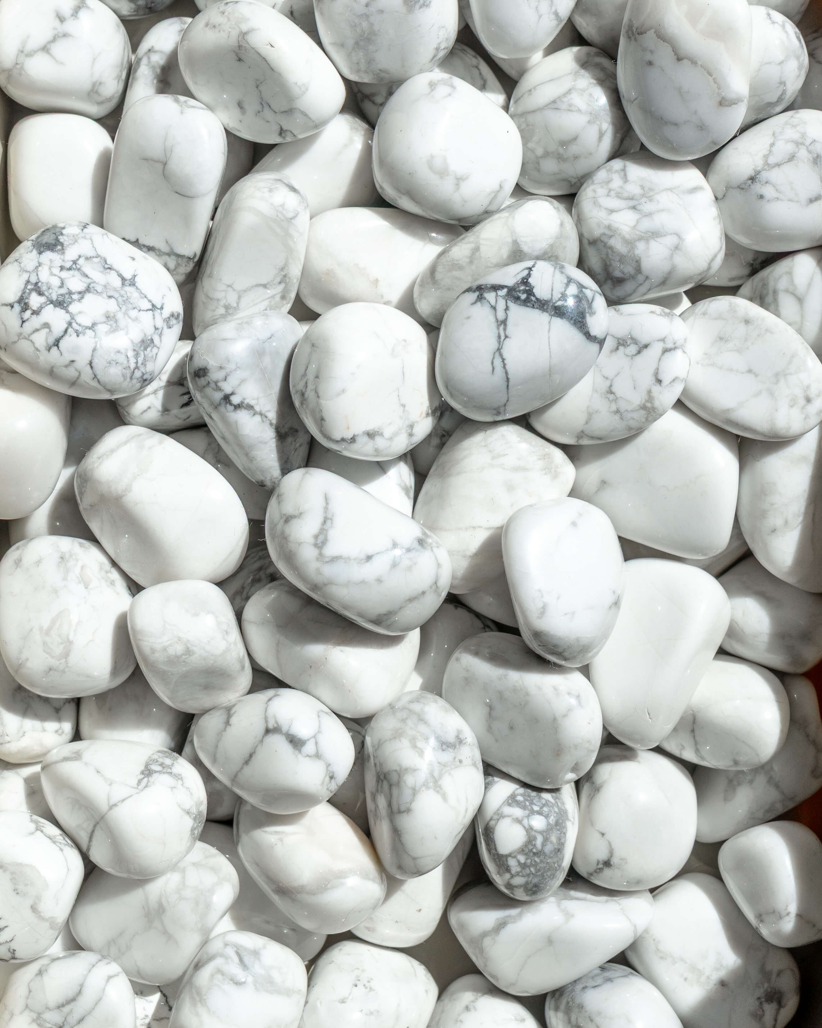 White Howlite Crystal Tumble Stone