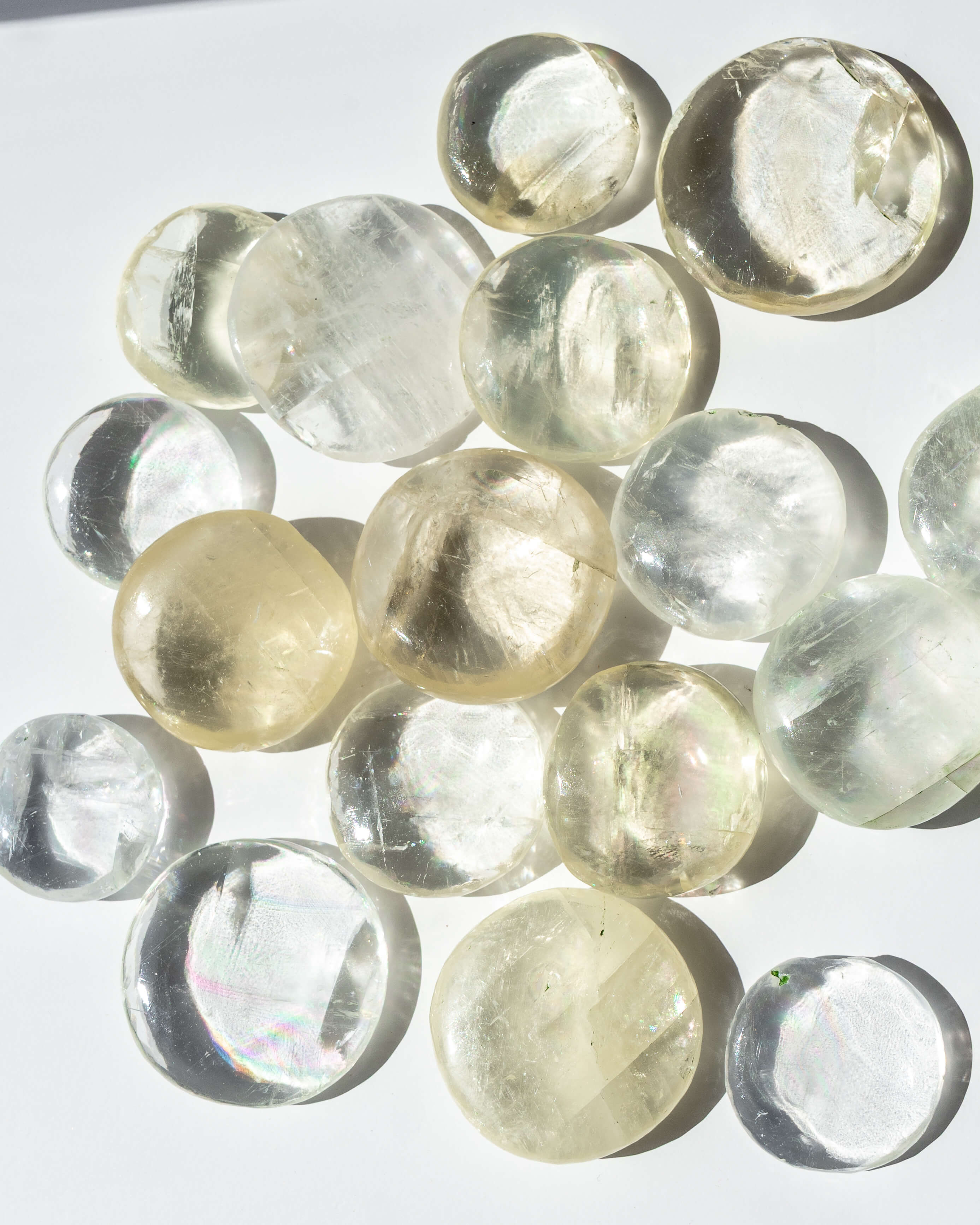 Optical Calcite Crystal Worry Stone