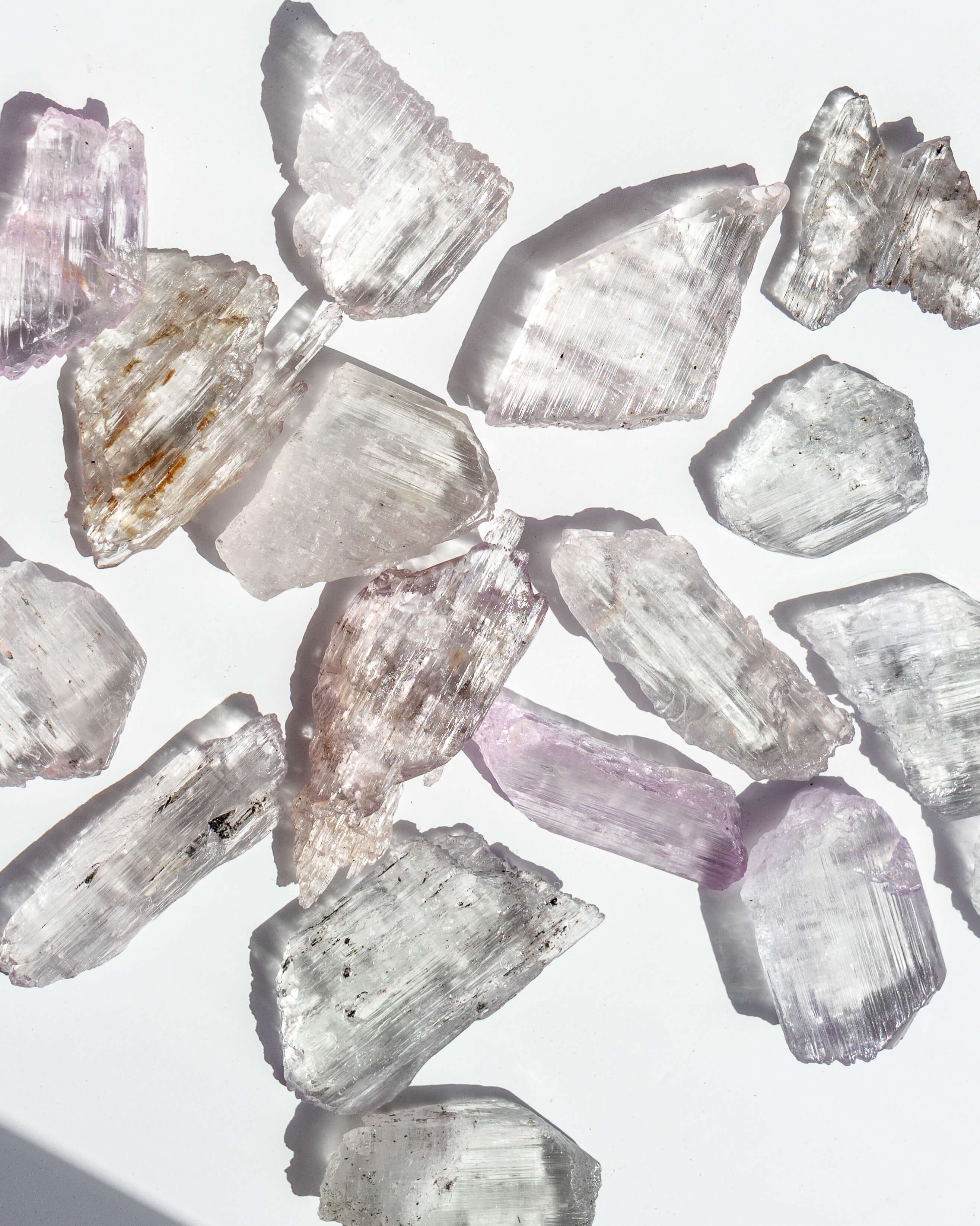 Kunzite Raw Crystal - Mixed Colours