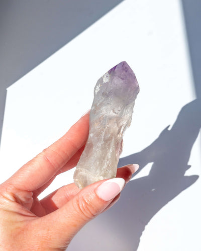UV Reactive Phantom Powellite Amethyst Crystal Root - 53