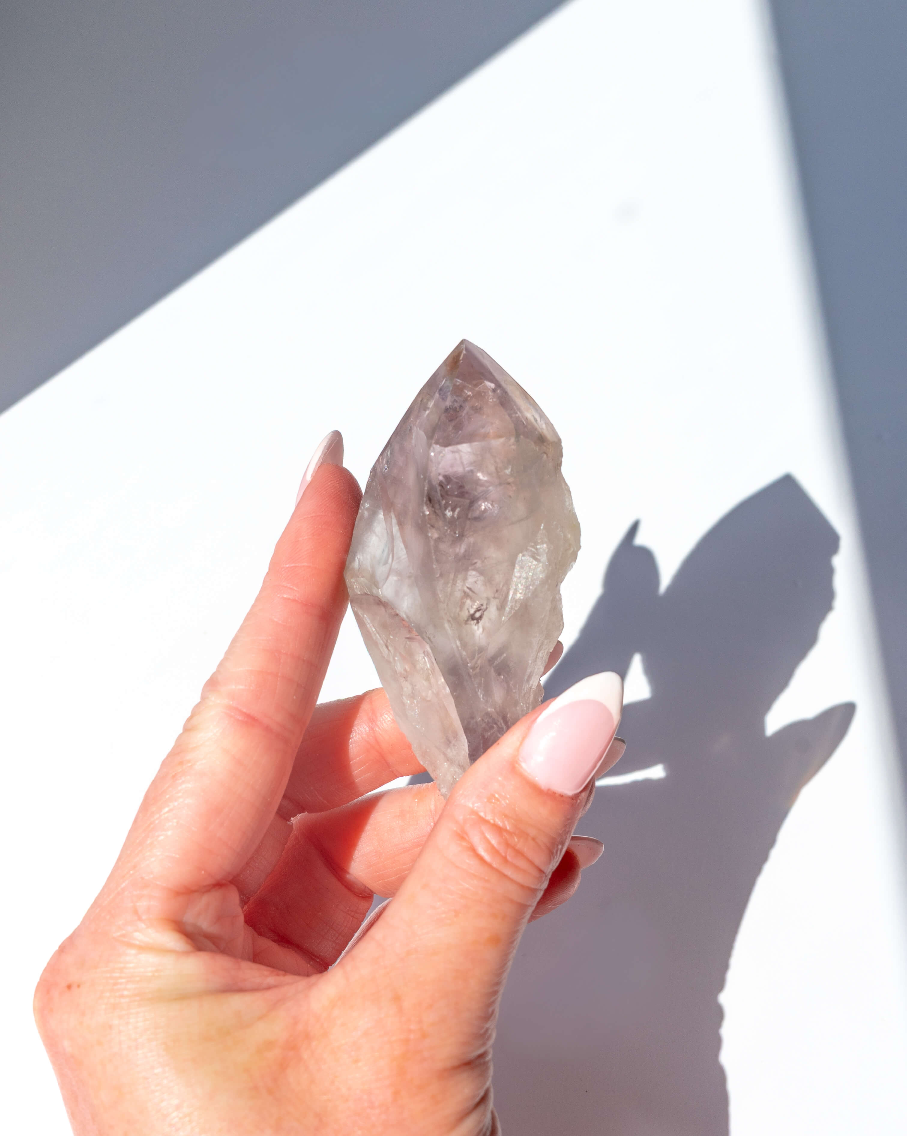 UV Reactive Phantom Powellite Amethyst Crystal Root - 28