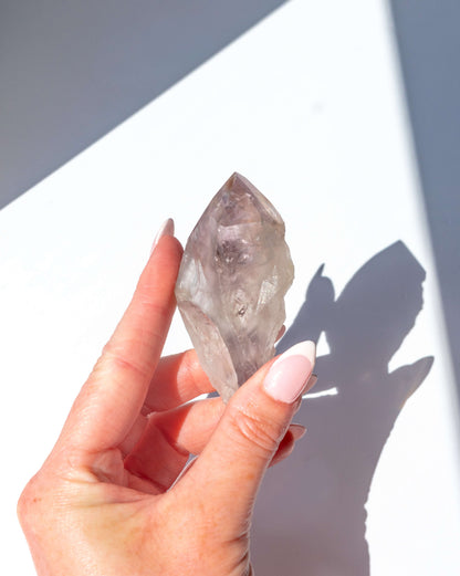 UV Reactive Phantom Powellite Amethyst Crystal Root - 28
