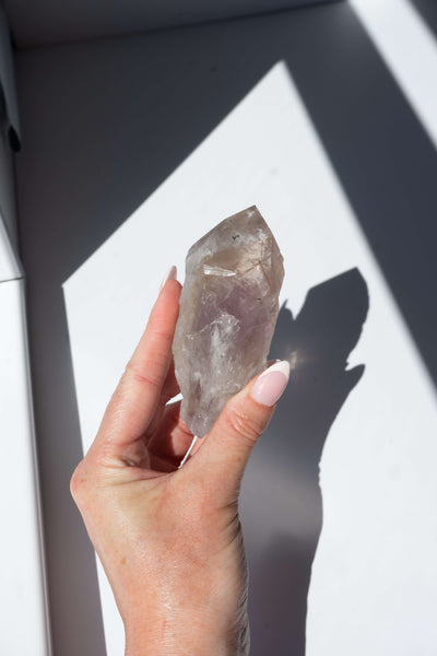 UV Reactive Phantom Powellite Amethyst Crystal Root - 70
