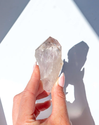 UV Reactive Phantom Powellite Amethyst Crystal Root - 28A