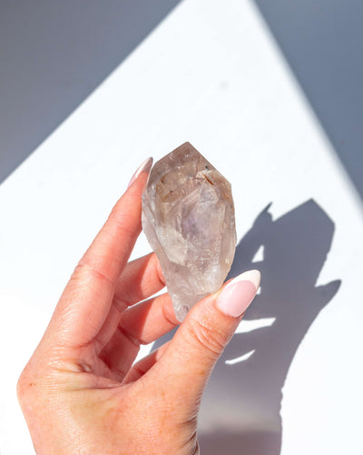 UV Reactive Phantom Powellite Amethyst Crystal Root - 41