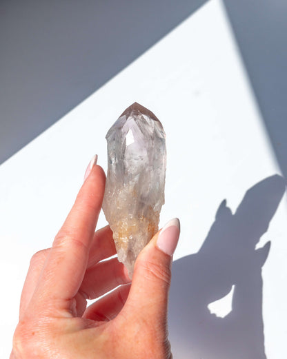 UV Reactive Phantom Powellite Amethyst Crystal Root - 30