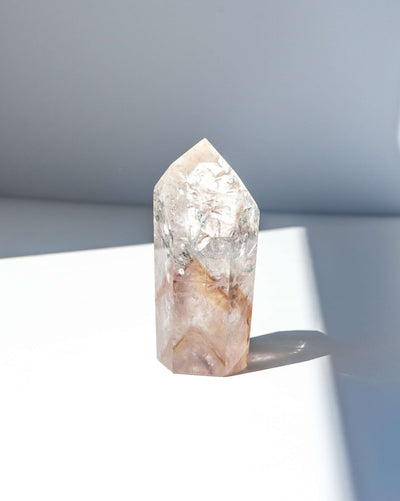 UV Reactive Phantom Powellite Amethyst Crystal Tower - 80
