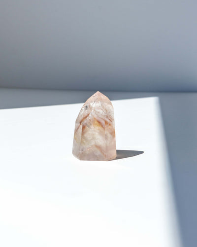 UV Reactive Phantom Powellite Amethyst Crystal Tower - 34B